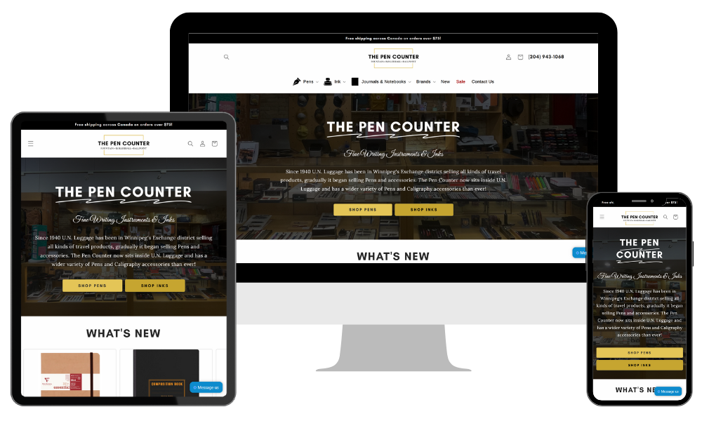 The Pen Counter Website Preview